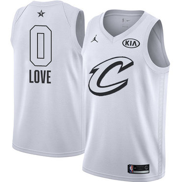 Nike Cavaliers #0 Kevin Love White NBA Jordan Swingman 2018 All-Star Game Jersey Nike Cavaliers #0 Kevin Love White NBA Jordan Swingman 2018 All-Star Game Jersey