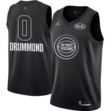 Nike Pistons #0 Andre Drummond Black NBA Jordan Swingman 2018 All-Star Game Jersey Nike Pistons #0 Andre Drummond Black NBA Jordan Swingman 2018 All-Star Game Jersey