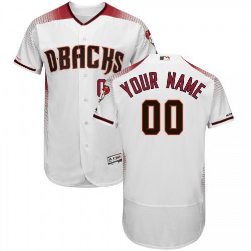 Arizona Diamondbacks Majestic Home Authentic Collection Flex Base Custom Jersey White Arizona Diamondbacks Majestic Home Authentic Collection Flex Base Custom Jersey White