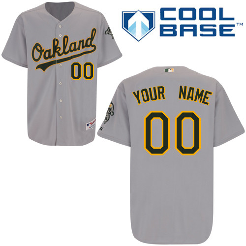 Athletics Personalized Authentic Grey Cool Base MLB Jersey (S-3XL) Athletics Personalized Authentic Grey Cool Base MLB Jersey (S-3XL)