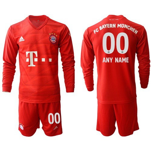 Bayern Munchen Personalized Home Long Sleeves Soccer Club Jersey Bayern Munchen Personalized Home Long Sleeves Soccer Club Jersey