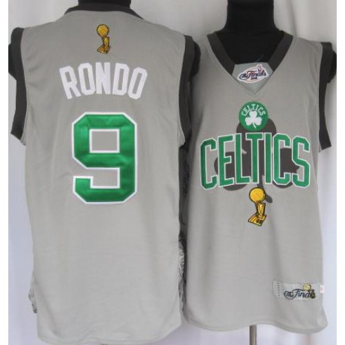 Boston Celtics 9 Rajon Rondo Grey 2010 Finals Commemorative Jersey Cheap Boston Celtics 9 Rajon Rondo Grey 2010 Finals Commemorative Jersey Cheap