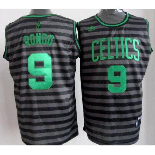Boston Celtics 9 Rajon Rondo Grey Whith Black Strip Revolution 30 Swingman NBA Jerseys Cheap Boston Celtics 9 Rajon Rondo Grey Whith Black Strip Revolution 30 Swingman NBA Jerseys Cheap