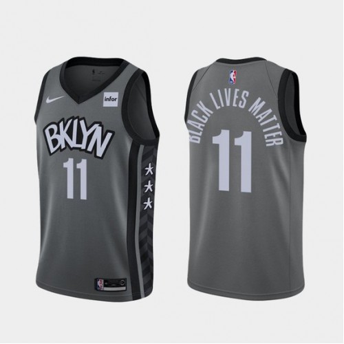 Brooklyn Nets #11 Kyrie Irving BLM 2020 Jersey Gray Brooklyn Nets #11 Kyrie Irving BLM 2020 Jersey Gray