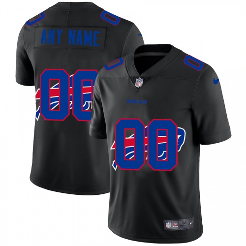 Buffalo Bills Custom Mens Nike Team Logo Dual Overlap Limited NFL Jersey Black Buffalo Bills Custom Mens Nike Team Logo Dual Overlap Limited NFL Jersey Black