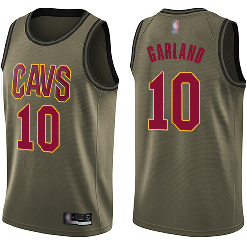 Cavaliers #10 Darius Garland Green Basketball Swingman Salute to Service Jersey Cavaliers #10 Darius Garland Green Basketball Swingman Salute to Service Jersey