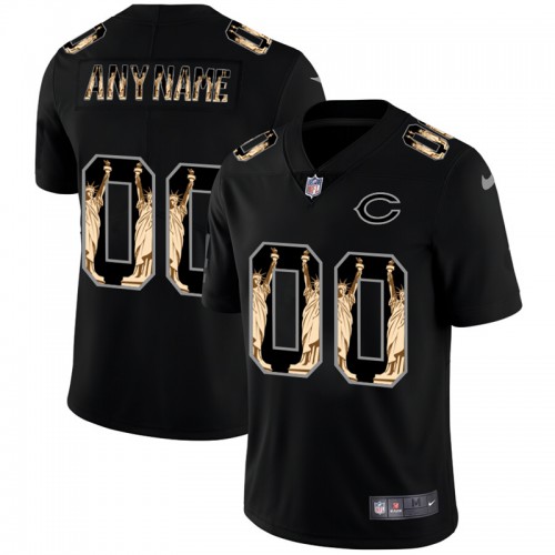Chicago Bears Custom Carbon Black Vapor Statue Of Liberty Limited NFL Jersey Chicago Bears Custom Carbon Black Vapor Statue Of Liberty Limited NFL Jersey