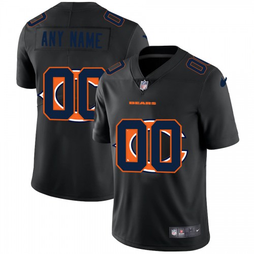 Chicago Bears Custom Mens Nike Team Logo Dual Overlap Limited NFL Jersey Black Chicago Bears Custom Mens Nike Team Logo Dual Overlap Limited NFL Jersey Black