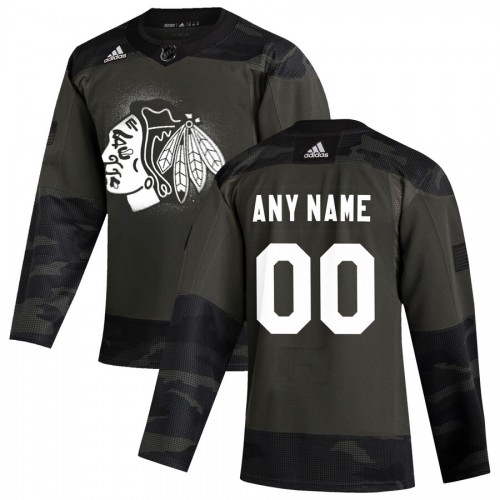 Chicago Blackhawks Adidas 2019 Veterans Day Authentic Custom Practice NHL Jersey Camo Chicago Blackhawks Adidas 2019 Veterans Day Authentic Custom Practice NHL Jersey Camo
