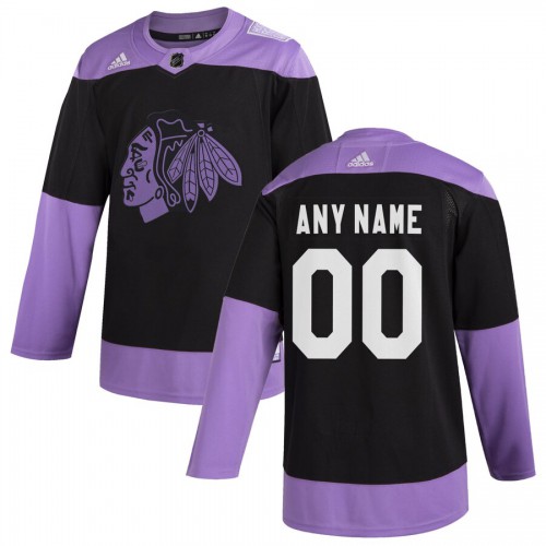 Chicago Blackhawks Adidas Hockey Fights Cancer Custom Practice Jersey Black Chicago Blackhawks Adidas Hockey Fights Cancer Custom Practice Jersey Black