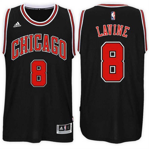 Chicago Bulls #8 Zach LaVine Alternate Black New Swingman Stitched NBA Jersey Chicago Bulls #8 Zach LaVine Alternate Black New Swingman Stitched NBA Jersey