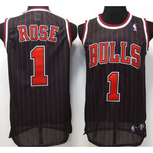 Chicago Bulls 1 Derrick Rose Black Red Strip NBA Jerseys Cheap Chicago Bulls 1 Derrick Rose Black Red Strip NBA Jerseys Cheap