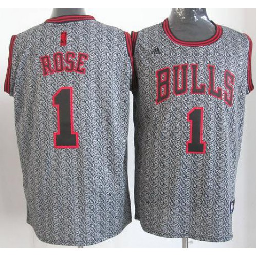Chicago Bulls 1 Derrick Rose Grey Static Fashion Swingman NBA Jersey Cheap Chicago Bulls 1 Derrick Rose Grey Static Fashion Swingman NBA Jersey Cheap