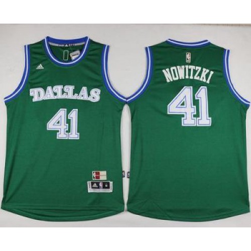 Dallas Mavericks #41 Dirk Nowitzki Green Hardwood Classics Performance Stitched NBA Jersey Dallas Mavericks #41 Dirk Nowitzki Green Hardwood Classics Performance Stitched NBA Jersey