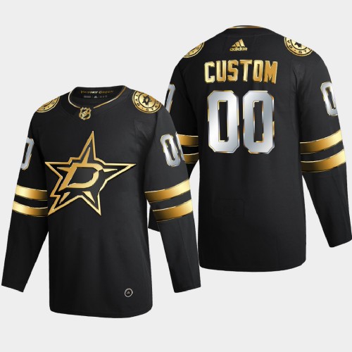 Dallas Stars Custom Mens Adidas Black Golden Edition Limited Stitched NHL Jersey Dallas Stars Custom Mens Adidas Black Golden Edition Limited Stitched NHL Jersey