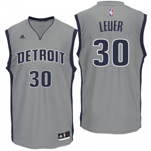 Detroit Pistons #30 Jon Leuer Alternate Gray New Swingman Jersey Detroit Pistons #30 Jon Leuer Alternate Gray New Swingman Jersey