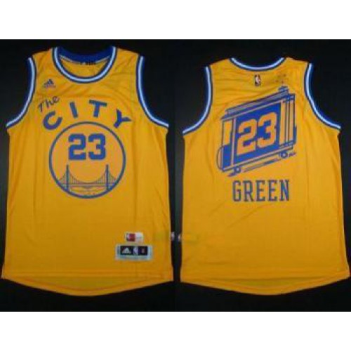 Golden State Warriors #23 Draymond Green Gold Throwback The City Stitched NBA Jersey Golden State Warriors #23 Draymond Green Gold Throwback The City Stitched NBA Jersey
