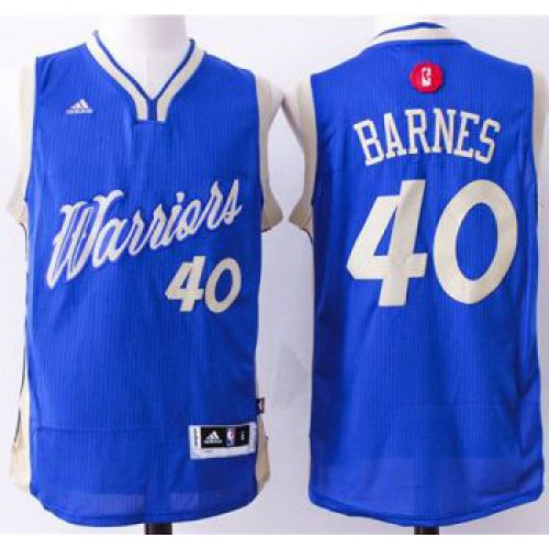 Golden State Warriors #40 Harrison Barnes Blue 2015-2016 Christmas Day Stitched NBA Jersey Golden State Warriors #40 Harrison Barnes Blue 2015-2016 Christmas Day Stitched NBA Jersey