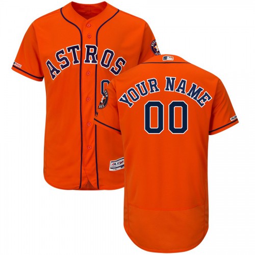 Houston Astros Majestic Alternate Flex Base Authentic Collection Custom Jersey Orange Houston Astros Majestic Alternate Flex Base Authentic Collection Custom Jersey Orange