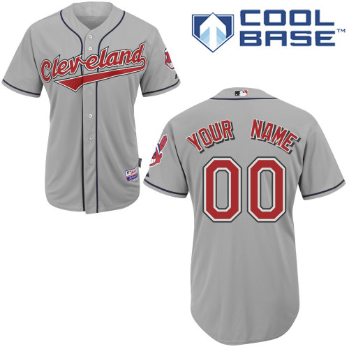 Indians Personalized Authentic Grey MLB Jersey (S-3XL) Indians Personalized Authentic Grey MLB Jersey (S-3XL)