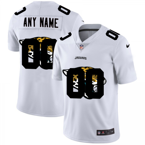 Jacksonville Jaguars Custom White Mens Nike Team Logo Dual Overlap Limited NFL Jersey Jacksonville Jaguars Custom White Mens Nike Team Logo Dual Overlap Limited NFL Jersey