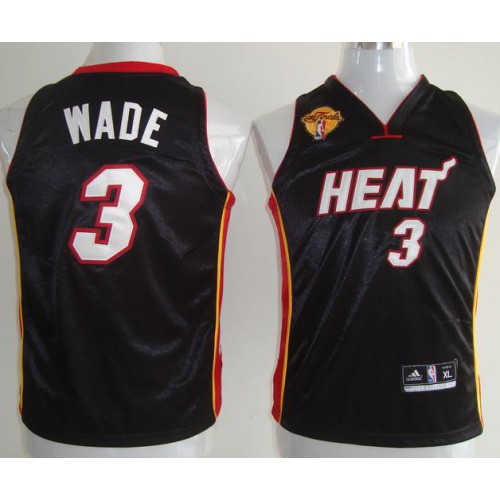 Kids Miami Heat 3 Dwyane Wade Black 2011 NBA Finals Jersey Cheap Kids Miami Heat 3 Dwyane Wade Black 2011 NBA Finals Jersey Cheap