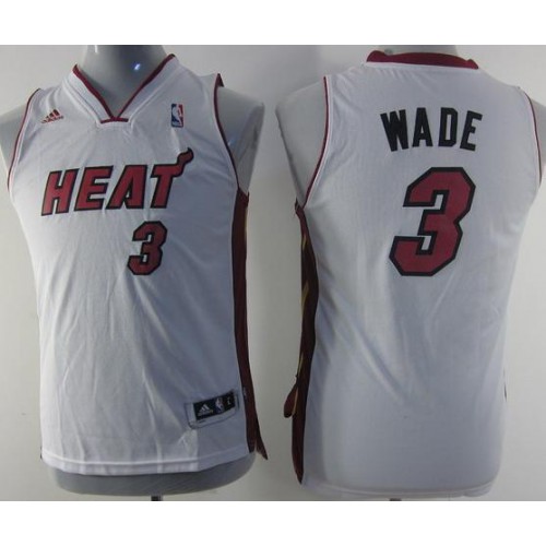 Kids Miami Heat 3 Dwyane Wade White Revolution 30 Swingman NBA Jersey Cheap Kids Miami Heat 3 Dwyane Wade White Revolution 30 Swingman NBA Jersey Cheap