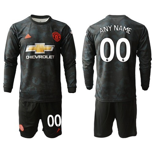 Manchester United Personalized Third Long Sleeves Soccer Club Jersey Manchester United Personalized Third Long Sleeves Soccer Club Jersey