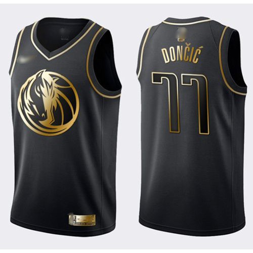 Mavericks #77 Luka Doncic Black/Gold Basketball Swingman Limited Edition Jersey Mavericks #77 Luka Doncic Black/Gold Basketball Swingman Limited Edition Jersey