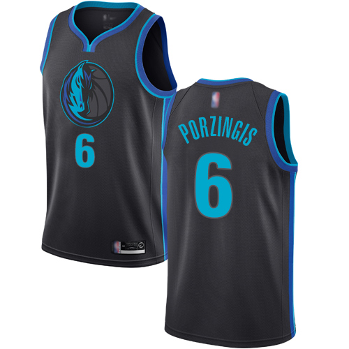 Mavericks #6 Kristaps Porzingis Anthracite Basketball Swingman City Edition 2018/19 Jersey Mavericks #6 Kristaps Porzingis Anthracite Basketball Swingman City Edition 2018/19 Jersey
