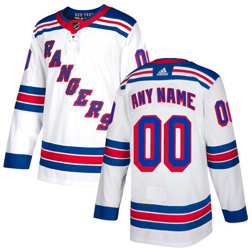 Mens Adidas Rangers Personalized Authentic White Road NHL Jersey Mens Adidas Rangers Personalized Authentic White Road NHL Jersey