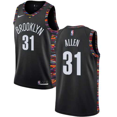 Mens Nike Brooklyn Nets #31 Jarrett Allen Black Basketball Swingman City Edition 2018-19 Jersey Mens Nike Brooklyn Nets #31 Jarrett Allen Black Basketball Swingman City Edition 2018-19 Jersey