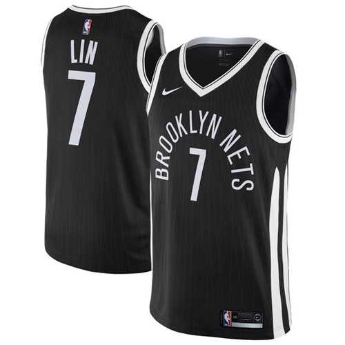 Mens Nike Brooklyn Nets #7 Jeremy Lin Black NBA Swingman City Edition Jersey Mens Nike Brooklyn Nets #7 Jeremy Lin Black NBA Swingman City Edition Jersey