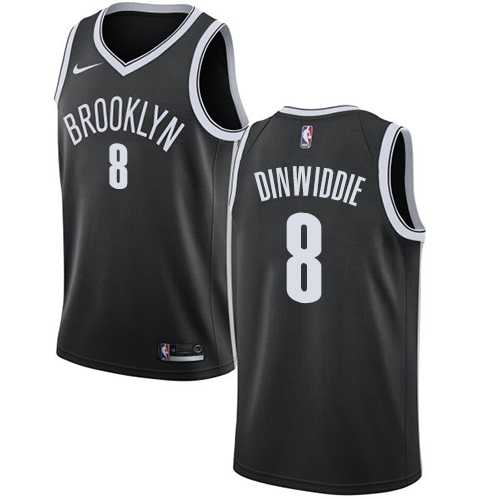 Mens Nike Brooklyn Nets #8 Spencer Dinwiddie Black NBA Swingman Icon Edition Jersey Mens Nike Brooklyn Nets #8 Spencer Dinwiddie Black NBA Swingman Icon Edition Jersey