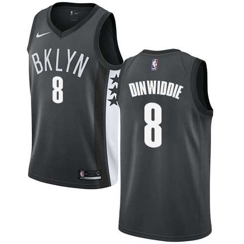 Mens Nike Brooklyn Nets #8 Spencer Dinwiddie Gray NBA Swingman Statement Edition Jersey Mens Nike Brooklyn Nets #8 Spencer Dinwiddie Gray NBA Swingman Statement Edition Jersey