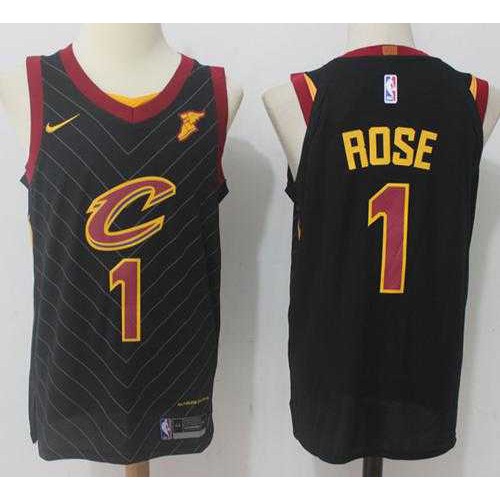 Mens Nike Cleveland Cavaliers #1 Derrick Rose Black NBA Swingman Statement Edition Jersey Mens Nike Cleveland Cavaliers #1 Derrick Rose Black NBA Swingman Statement Edition Jersey