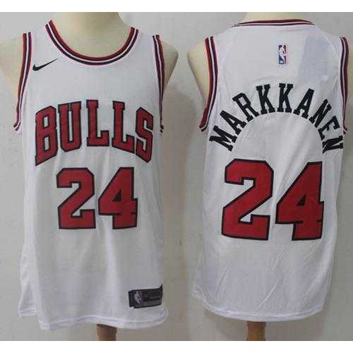 Mens Nike Chicago Bulls #24 Lauri Markkanen White NBA Swingman Association Edition Jersey Mens Nike Chicago Bulls #24 Lauri Markkanen White NBA Swingman Association Edition Jersey