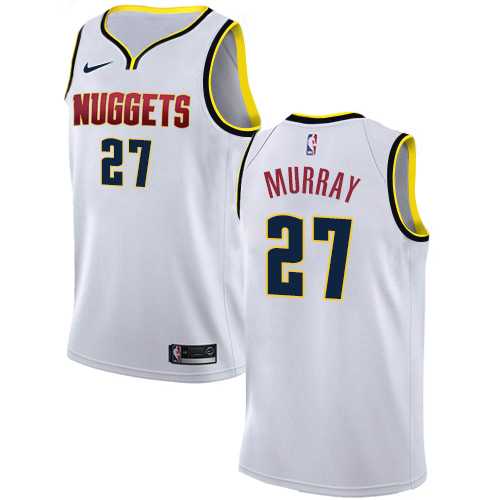 Mens Nike Denver Nuggets #27 Jamal Murray White NBA Swingman Association Edition Jersey Mens Nike Denver Nuggets #27 Jamal Murray White NBA Swingman Association Edition Jersey