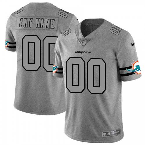 Miami Dolphins Custom Mens Nike Gray Gridiron II Vapor Untouchable Limited NFL Jersey Miami Dolphins Custom Mens Nike Gray Gridiron II Vapor Untouchable Limited NFL Jersey