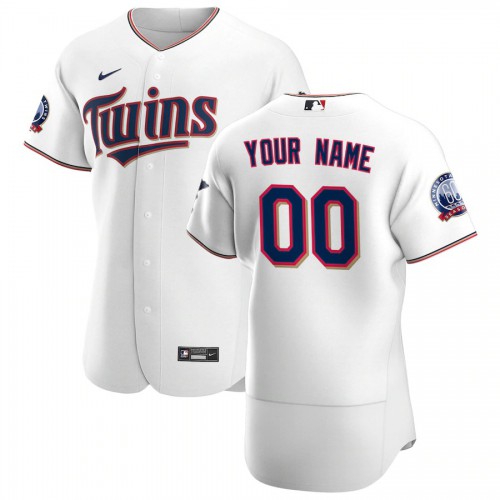 Minnesota Twins Custom Mens Nike White Home 2020 60th Season Authentic Team MLB Jersey Minnesota Twins Custom Mens Nike White Home 2020 60th Season Authentic Team MLB Jersey