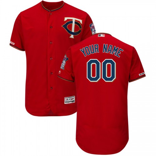 Minnesota Twins Majestic Alternate Flex Base Authentic Collection Custom Jersey Scarlet Minnesota Twins Majestic Alternate Flex Base Authentic Collection Custom Jersey Scarlet