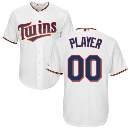Minnesota Twins Majestic Cool Base Custom Jersey White Minnesota Twins Majestic Cool Base Custom Jersey White
