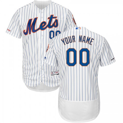 New York Mets Majestic Home Flex Base Authentic Collection Custom Jersey White New York Mets Majestic Home Flex Base Authentic Collection Custom Jersey White