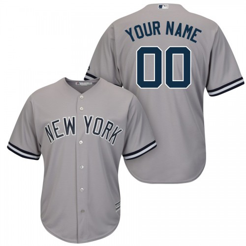 New York Yankees Majestic Cool Base Custom Jersey Gray New York Yankees Majestic Cool Base Custom Jersey Gray