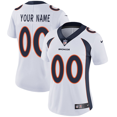 Nike Denver Broncos Customized White Stitched Vapor Untouchable Limited Womens NFL Jersey Nike Denver Broncos Customized White Stitched Vapor Untouchable Limited Womens NFL Jersey