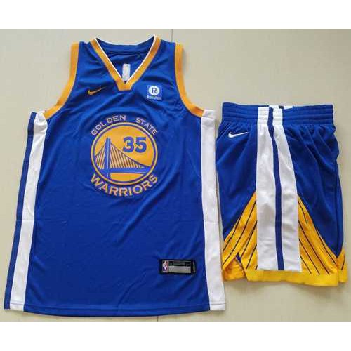 Nike Golden State Warriors #35 Kevin Durant Blue A Set NBA Swingman Icon Edition Jersey Nike Golden State Warriors #35 Kevin Durant Blue A Set NBA Swingman Icon Edition Jersey
