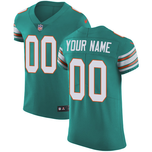 Nike Miami Dolphins Customized Aqua Green Alternate Stitched Vapor Untouchable Elite Mens NFL Jersey Nike Miami Dolphins Customized Aqua Green Alternate Stitched Vapor Untouchable Elite Mens NFL Jersey