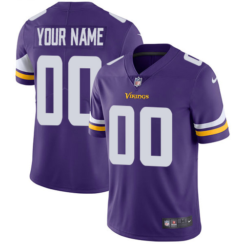 Nike Minnesota Vikings Customized Purple Team Color Stitched Vapor Untouchable Limited Youth NFL Jersey Nike Minnesota Vikings Customized Purple Team Color Stitched Vapor Untouchable Limited Youth NFL Jersey