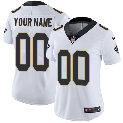 Nike New Orleans Saints Customized White Stitched Vapor Untouchable Limited Womens NFL Jersey Nike New Orleans Saints Customized White Stitched Vapor Untouchable Limited Womens NFL Jersey