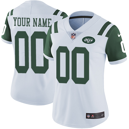 Nike New York Jets Customized White Stitched Vapor Untouchable Limited Womens NFL Jersey Nike New York Jets Customized White Stitched Vapor Untouchable Limited Womens NFL Jersey